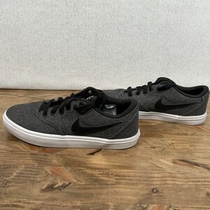Nike SB Check Gray Black Skater Shoe Sneaker Womens US Size 6.5 Solarsoft